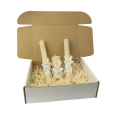 Свічки з вощини "Сімейне вогнище" (3 шт) декор.