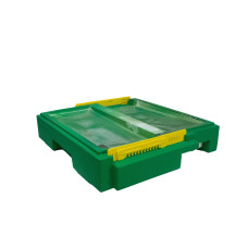 Дно для 12-ти рамочного улья Lyson пенополистирольное гигиеническое (на 2 семьи) крашеное св. зеленое