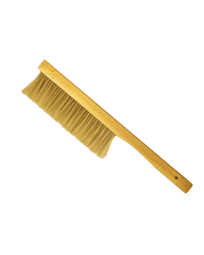 Пасічна щітка з  штучною щетиною і дерев'яною ручкою (3 ряди)