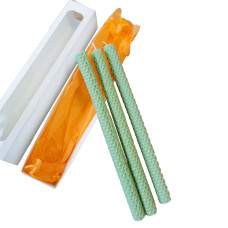 Набор столовых свечей из вощины 3 шт (асорт.)