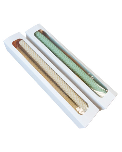 Набор столовых свечей из вощины 3 шт (асорт.)