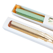 Набор столовых свечей из вощины 3 шт (асорт.)