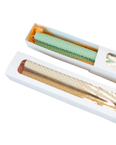 Набор столовых свечей из вощины 3 шт (асорт.)