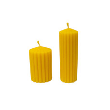 Набор свечей из воска "Цилиндры ребристые"