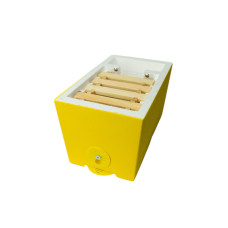 Нуклеусный пенополистирольный улей на 1 семью Lyson крашеный желтый