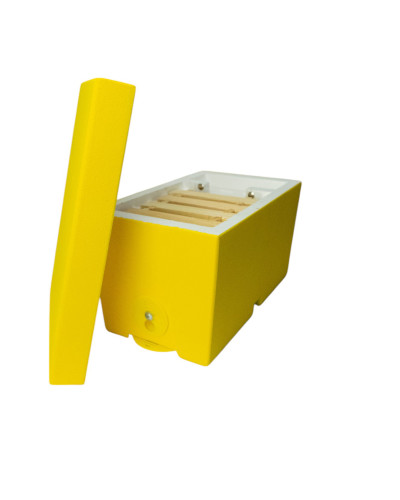 Нуклеусный пенополистирольный улей на 1 семью Lyson крашеный желтый