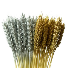 Колоски пшениці декоративні (15 штук, золоті/срібні)