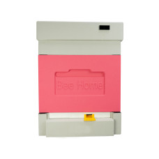 Пенополистирольный улей Дадан с гигиеническим дном на 4 семьи Вее Home крашеный розово-серый