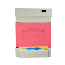 Пенополистирольный улей Дадан с гигиеническим дном на 4 семьи Вее Home крашеный розово-серый