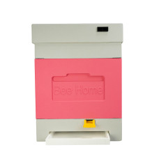 Пенополистирольный улей Дадан с гигиеническим дном на 4 семьи Вее Home крашеный розово-серый