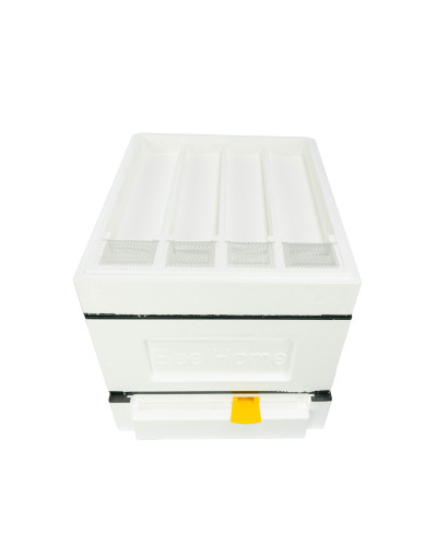 Пенополистирольный улей Дадан с гигиеническим дном на 4 семьи Вее Home крашеный розово-серый