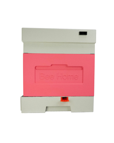 Пенополистирольный улей Дадан с гигиеническим дном на 4 семьи Вее Home крашеный розово-серый