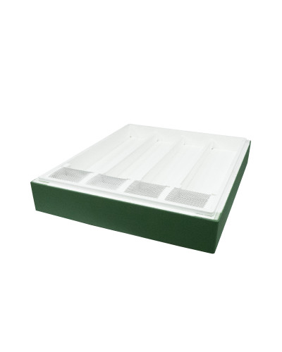Годівниця корпусна пінополістирол Дадан ділена фарбована зелена