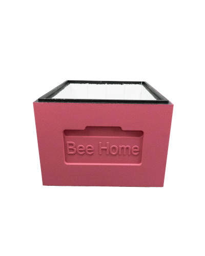 Корпус улья на 10 рамок Дадан Bee Home пенополистирол деленый крашеный (розовый)