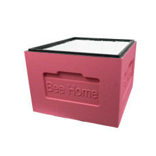 Корпус улья на 10 рамок Дадан Bee Home пенополистирол деленый крашеный (розовый)