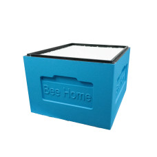 Корпус улья на 10 рамок Дадан Bee Home пенополистирол деленый крашеный (синий)
