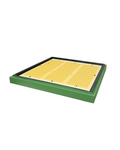 Донний пилковловлювач для 12-ти рамкового вулика Дадан пінополістирольний фарбований зелений