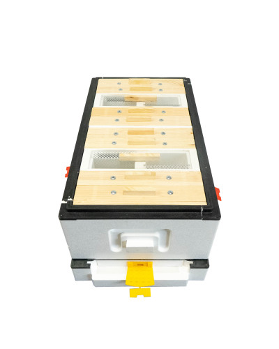 Нуклеусный пенополистирольный улей на 4 семьи BeeHome неокрашенный