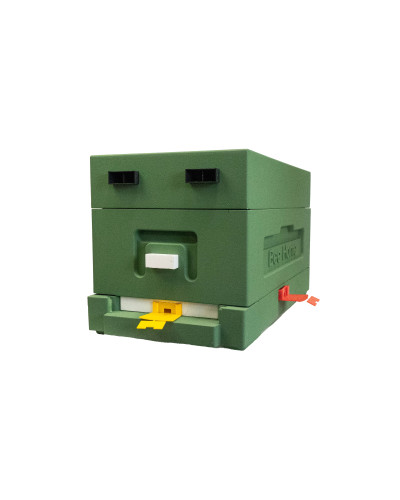 Нуклеусный пенополистирольный улей на 4 семьи BeeHome крашеный зеленый