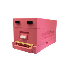 Нуклеусный пенополистирольный улей на 4 семьи BeeHome крашеный розовый