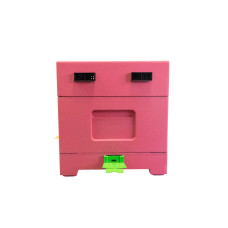 Нуклеусный пенополистирольный улей на 4 семьи BeeHome крашеный розовый