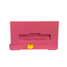 Нуклеусный пенополистирольный улей на 4 семьи BeeHome крашеный розовый