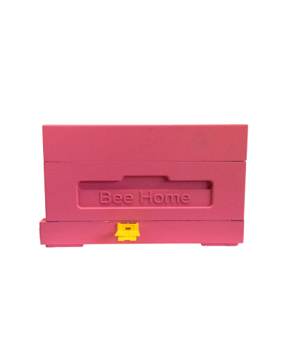 Нуклеусный пенополистирольный улей на 4 семьи BeeHome крашеный розовый