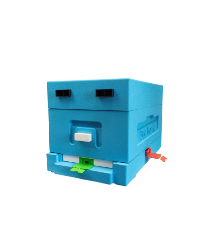 Нуклеусный пенополистирольный улей на 4 семьи BeeHome крашеный синий