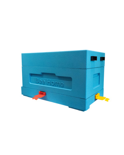 Нуклеусный пенополистирольный улей на 4 семьи BeeHome крашеный синий