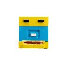 Нуклеусный пенополистирольный улей на 4 семьи BeeHome крашеный желто-синий