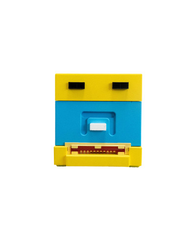 Нуклеусный пенополистирольный улей на 4 семьи BeeHome крашеный желто-синий