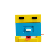 Нуклеусный пенополистирольный улей на 4 семьи BeeHome крашеный желто-синий