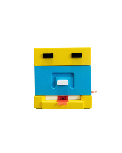 Нуклеусный пенополистирольный улей на 4 семьи BeeHome крашеный желто-синий