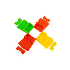 Дно пенополистирол 6 рамок гигиеническое деленное крашеное желтое