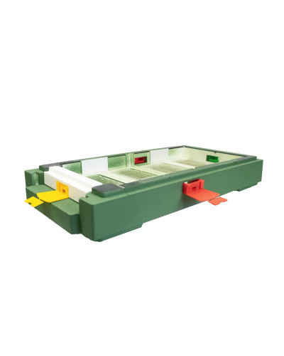 Дно пенополистирол 6 рамок гигиеническое деленное крашеное зеленое