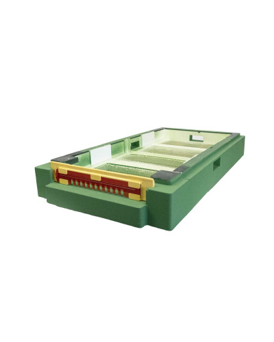 Дно пенополистирол 6 рамок гигиеническое деленное крашеное зеленое