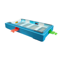 Дно пенополистирол 6 рамок гигиеническое деленное крашеное синее