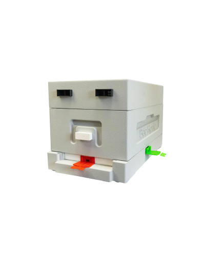 Нуклеусный улей пенополистирольный на 4 семьи BeeHome крашеный серый