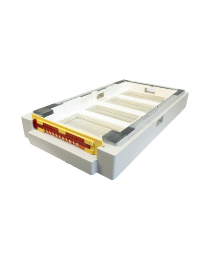 Нуклеусный улей пенополистирольный на 4 семьи BeeHome крашеный серый