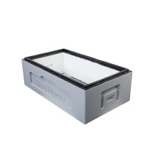 Корпус улья на 6 рамок Дадан 1/2 Bee Home пенополистирол деленный крашеный (серый)