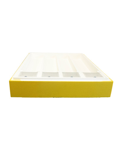 Годівниця корпусна пінополістирол Дадан ділена фарбована жовта