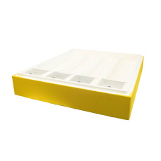 Годівниця корпусна пінополістирол Дадан ділена фарбована жовта