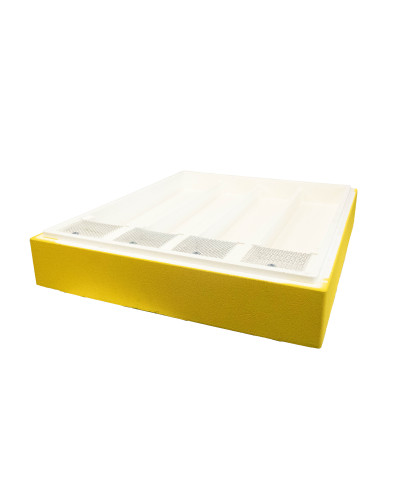 Годівниця корпусна пінополістирол Дадан ділена фарбована жовта