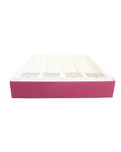 Годівниця корпусна пінополістирол Дадан ділена фарбована рожева