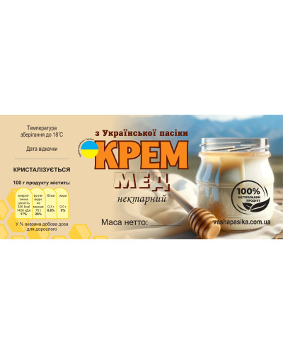 Етикетка Крем Мед