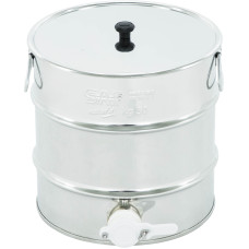 Відстійник нержавіючий 30 кг, з ручками, пластиковий клапан