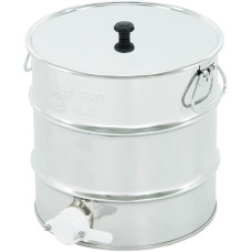 Відстійник нержавіючий 30 кг, з ручками, пластиковий клапан