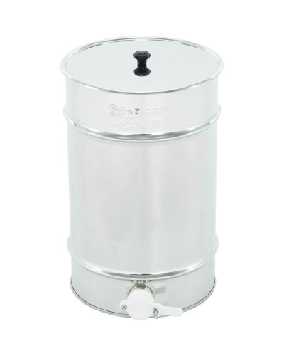 Відстійник нержавіючий 50 кг, пластиковий клапан