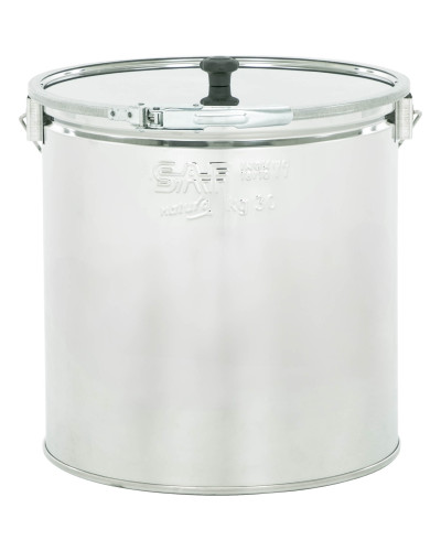 Відро нержавіюче 30 кг із ситом та хомутом