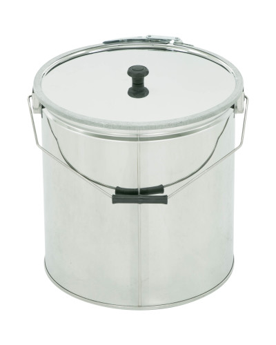 Відро нержавіюче 30 кг із ситом та хомутом